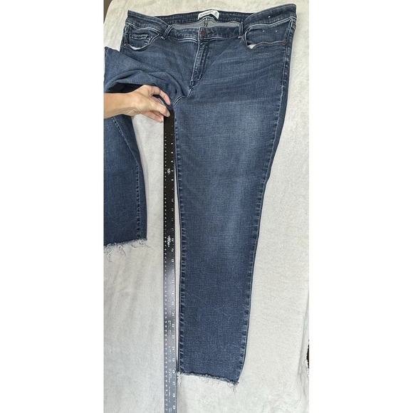 Abercrombie & Fitch Jeans Womens 35/20 Medium Mid Rise Super Skinny Ankle 39x28 - Picture 4 of 10